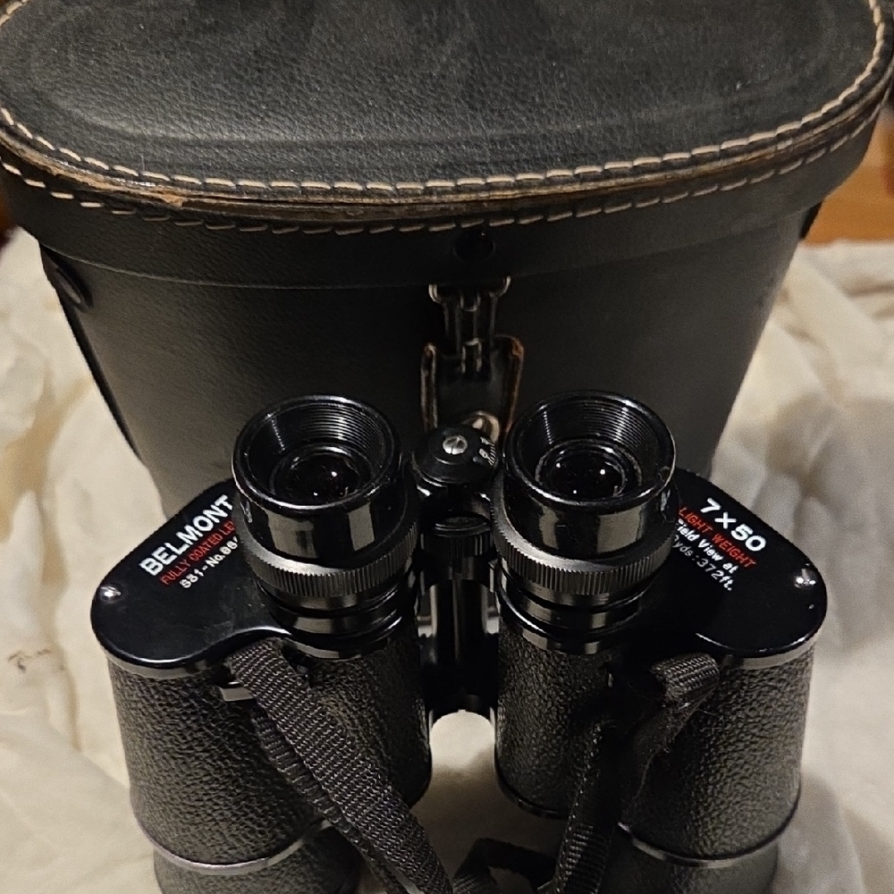 Belmont 7x50 Black Binoculars with Case